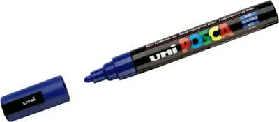 Image de POSCA - POSCA PC5M M bleu foncé | 1 pièce | 6 pièces
