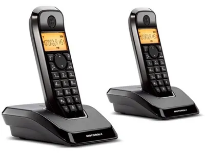 Produktbild von Motorola S12 Duo, DECT-Telefon, Kabelloses Mobilteil, Anrufer-Identifikation, Schwarz