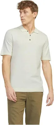 Obrázok produktu pre Jack & Jones Emil Knit polokošeľa s krátkym rukávom Beige L Pánska béžová L