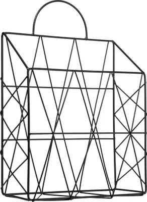 Produktbild von QUVIO Wandzeitschriftenregal - Postregal - Bücherregal - Postorganisator - Zeitschriftenregal - Vorlesungsregal - Wandregal - Wandregal - Drahtgitter - 10,5 x 25 x 37 cm