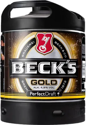 Produktbild von Becks Gold Bier 1x 6 l Fass für Perfect Draft Bierzapfanlage