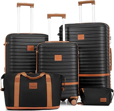 Image de Joyway Set de valises ABS coque dure 4 roulettes serrure TSA Bagage à main