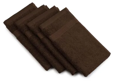 Productafbeelding van Gözze - Handdoeken voor gasten, 4-delige set, zacht en absorberend, 100% katoen, 30 x 50 cm - Mokka