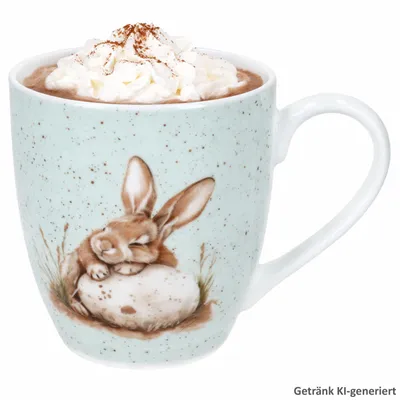 Produktbild von Ritzenhoff Jumbobecher Bunny grün 400 ml Porzellan Ostern Hase Eier