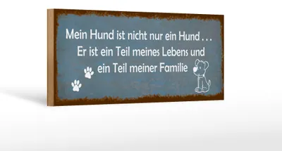 Produktbild von Holzschild Spruch 27x10cm mein Hund ist nicht nur ein Hund