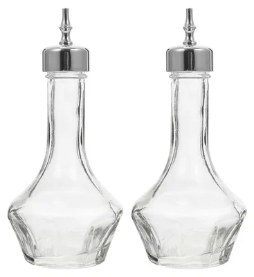 Productafbeelding van Bitterfles - Glazen fles voor cocktailbitters - Lekdicht - Doseerkop - 2 stuks - Nauwkeurige druppelaar - Geschikt voor thuisbars en bartenders - Cocktailfles