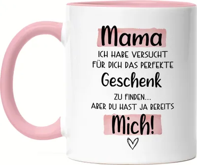 Produktbild von Mama Geschenk Tasse Rosa Mit Spruch Muttertag Humor Sarkasmus Geschenkidee Spruch-Tasse