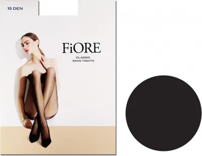 Produktbild von Glatte Damenstrumpfhose Sava 15 den Fiore Schwarz 6