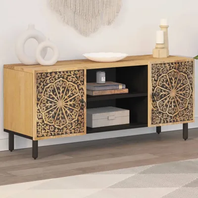 Produktbild von TV-Schrank 105x33x46 cm Massivholz Mango 358212
