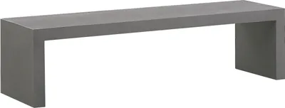 Produktbild von BELIANI Trendy Gartenbank Grau Beton Outdoor&Indoor 150 x 40 cm U-Form Industrieller Stil Garten Salon