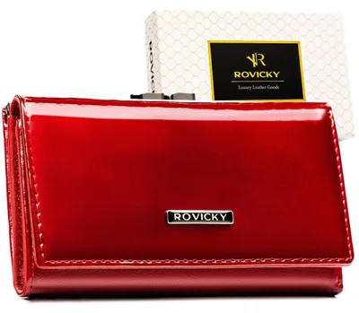 Produktbild von Damen-Geldbörse aus Leder und PU, RPN-23-LAK-5708, Rot