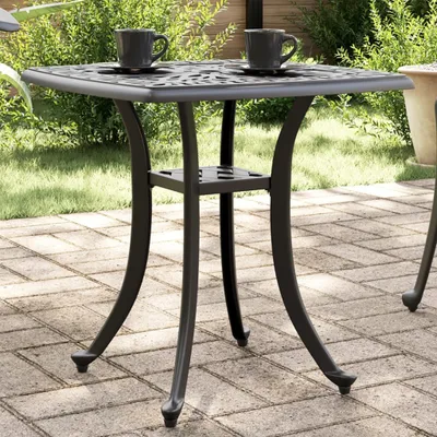 Produktbild von Möbel Gartentisch Schwarz 53x53x53 cm Aluminiumguss - Balkon Tisch 4002816