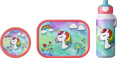Obrázok produktu pre Sada na desiatu Mepal Campus (fľaša, krabička na desiatu, krabička na ovocie) Unicorn