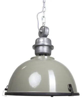 Produktbild von Steinhauer - Industrie | Vintage | Industrie | Vintage | Hängelampe | Pendellampe | Pendelleuchte grün-grau mit stahl | nickel matt - Gospodin | Wohnzimmer | Schlafzimmer | Küche - Metall Rund - LED geeignet E27