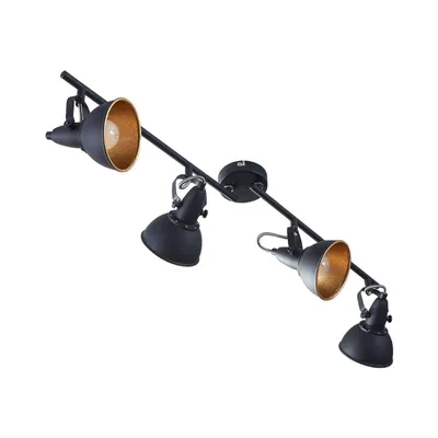 Produktbild von Lindby Deckenleuchte Julin, 85 cm, 4-flammig, schwarz-gold