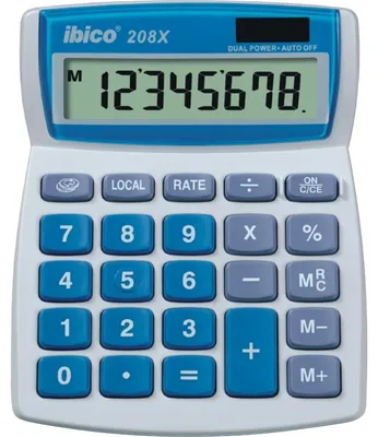 Immagine prodotto di calcolatrice da tavolo ibico 208X, display LCD a 8 cifre