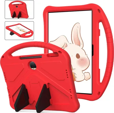 Obrázek produktu pro Dětské pouzdro pro Honor Pad 9 12.1", EVA lehké nárazuvzdorné pouzdro s skládacím stojánkem a rukojetí červené