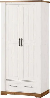 Produktbild von Moderne Landgarderobe mit 2 Türen und 1 Schublade, HxBxT 204x94x63 cm