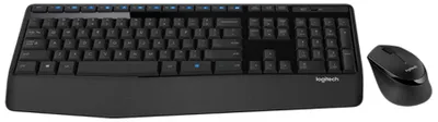 Zdjęcie produktu dla Logitech MK345, Pełnowymiarowy (100%), Bezprzewodowy, RF Wireless, Czarny, Dołączona myszka