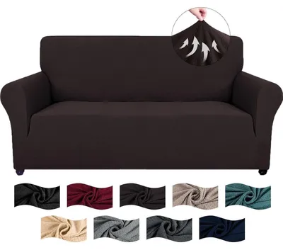 Immagine prodotto di Copridivano per 2 posti, ideale per divani da caffè, elasticizzato, in tessuto jacquard, antiscivolo, lavabile
