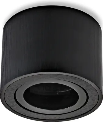 Produktbild von Sweet LED Aufbaustrahler flach rund schwarz Alu Deckenleuchte Aufbauspot 230V