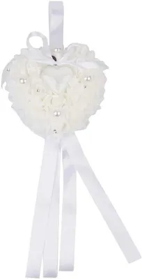 Elegantes Ringkissen für die Hochzeit, weiße Schleife und perfekter Ringträger, ideal für Trauungen und Zeremonien