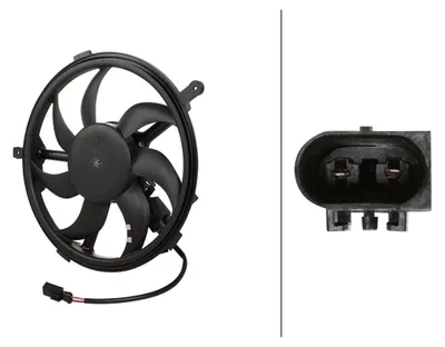 Image de Ventilateur de refroidissement moteur 12 V 216 W 2 pôles HELLA pour MINI MINI, entre autres