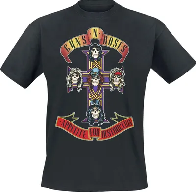 Produktbild von Guns N' Roses T-Shirt Herren Appetite For Destruction - Cover schwarz M