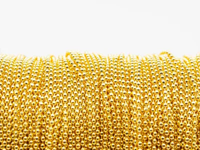 Produktbild von Vintageparts Kugelkette goldfarben, 1,5 mm, 2 m