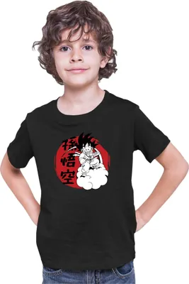 Produktbild von Kinder T-Shirt Dragon Anime Manga Ball Z Goku 03, 9-11 Jahr - 140 / Schwarz