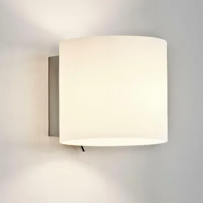 Image de Applique murale Luga Applique avec interrupteur Verre Lampes blanc