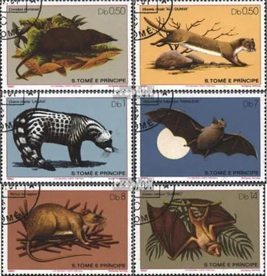 Produktbild von Briefmarken Sao Tome e Principe 1981 Mi 673-678 (kompl.Ausgabe) gestempelt Säugetiere