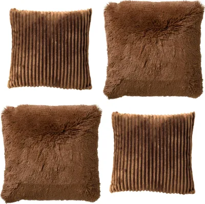 Produktbild von Dutch Decor Dekokissen-Set Cosy Layers 45x45 cm Braun