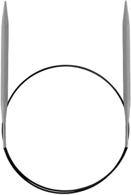 Immagine prodotto di Segmento circolare in alluminio per lavorare a maglia maglioni e sciarpe - 40 cm, 5,0 mm - Metallo temprabile a freddo - Grigio cenere