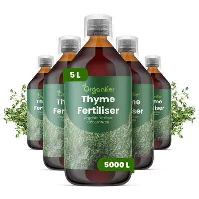 Produktbild von Flüssigdünger Für Thymian 5x1L – 2-1-8 NPK – Flüssig-Pflanzendünger Für Thymian – Organifer