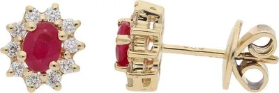 Produktbild von JuwelmaLux Ohrstecker 585 Gold Rubin & Brillanten JL10-06-2408