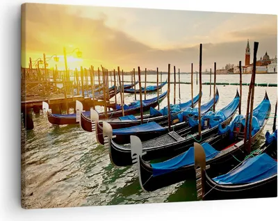 Produktbild von Bild auf Leinwand - Leinwandbild - Venedig Gondel - 70x50cm - Wand Bild - Wanddeko - Wandbilder - Leinwanddruck - Bilder - Kunstdruck - Wanddekoration - Leinwand bilder - Wandkunst - AA70x50-3531
