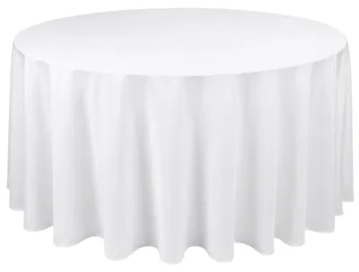 Obrázek produktu pro Kulatý ubrus Ø 260 cm – 100% polyester, na kulatý stůl Ø 154/183 cm - Bílá