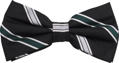 Produktbild von Fabio Farini - 1 Stück Herren Streifen Fliegen - Männer Querbinder Vorgebunden Bowtie Streifen - Schwarz/Silber/Grün/Weiß