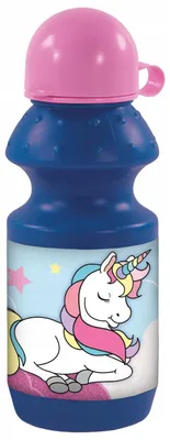 Produktbild von DERFORM Einhorn Trinkflasche für Kinder, Schule, 330ml