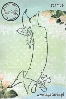 Produktbild von Agateria Szarfa 2 Polymerstempel für Scrapbooking