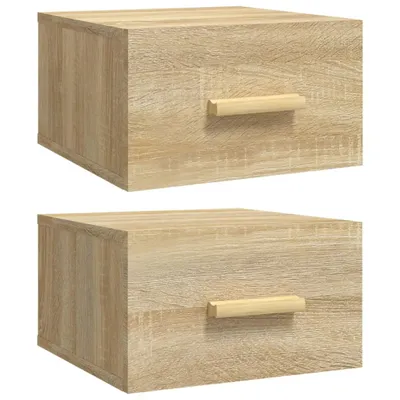 Produktbild von Wand-Nachttische 2 Stk. Sonoma-Eiche 35x35x20 cm
