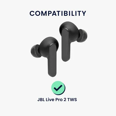 Produktbild von kwmobile 6x Ersatz In Ear Kopfhörer kompatibel mit JBL Live Pro 2 TWS - 3 Größen - Polster Ohrstöpsel In-Ear Ohrhörer - Schwarz