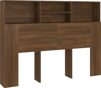 Immagine prodotto di vidaXL Testiera con ripiani Effetto rovere marrone 140x19x103,5 cm