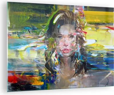 Produktbild von Bilder auf glas - frau modern - 70x50cm - Glasbilder - Wandbilder - Bilder - Kunstdruck - zum Aufhängen bereit - Wanddekoration aus Glas - Glas Bilder - Wandbild auf Glas - Einteilig - GAA70x50-3473