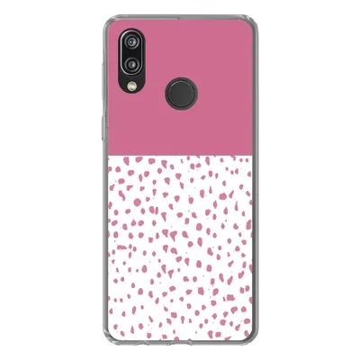 Produktbild von MuchoWow® Handyhülle Schutzhülle Hülle für Huawei P20 Lite (2020) Punkte - Rosa - Muster Silikon Softcase Handy Hülle - Kartenhalter