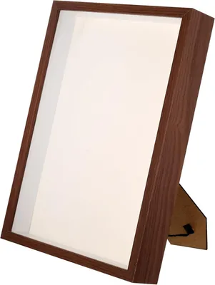 Produktbild von 3D Bilderrahmen 21x29.7 cm, Tiefe 3.5 cm, braunes MDF, für Erinnerungen