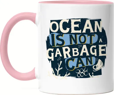 Produktbild von Ocean Is Not A Garbage Can Tasse Rosa Naturschutz Umweltverschmutzung Ozean