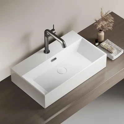 Produktbild von EMKE Aufsatzwaschbecken, Eckig, 600 x 360 mm, Weiß