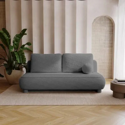 Produktbild von FurMeb24 SOFA GLOW 209 x 96 X 96 cm GRAU - mit schlaffunktion und bettkasten